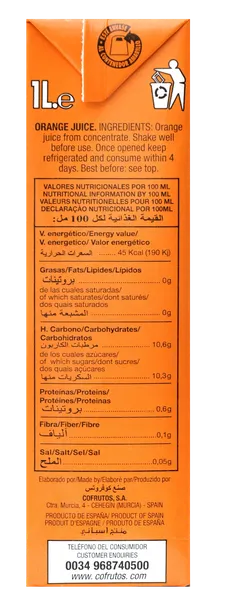 Jus d'Orange 100%