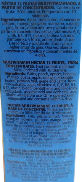 12-Fruit Multivitamin Nectar