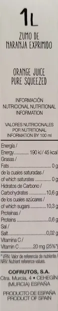 Jus d'Orange 100% Pressé
