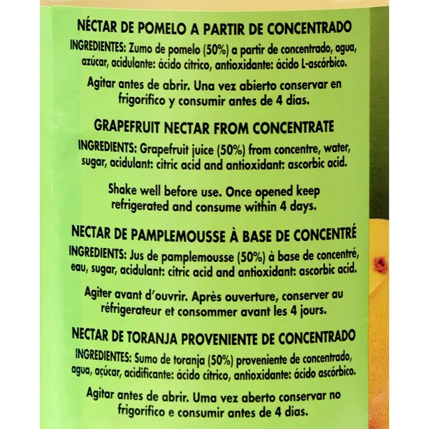 Grapefruit Nectar 1L Bottle