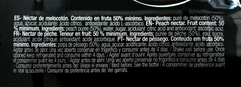 Néctar de Melocotón Botellín 200ML