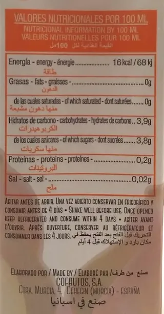 Boisson au jus de Mangue sans sucres ajoutés