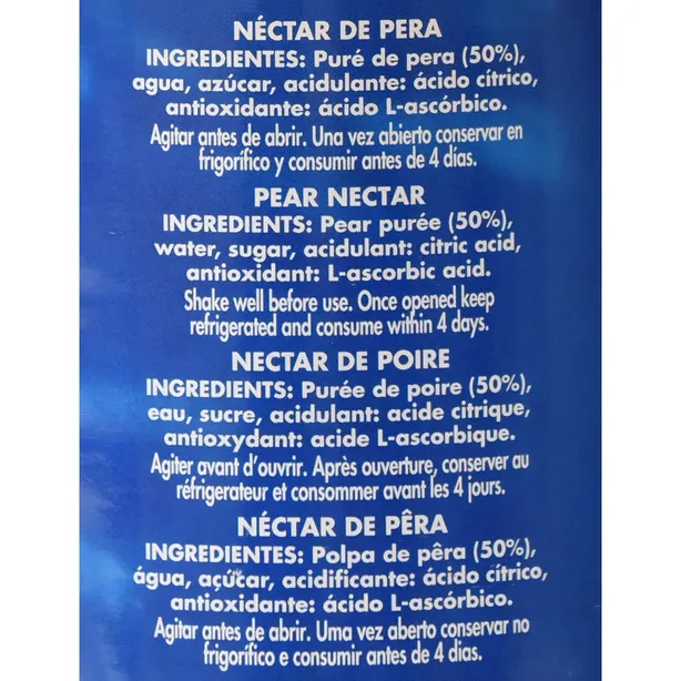 Pear Fruit Nectar
